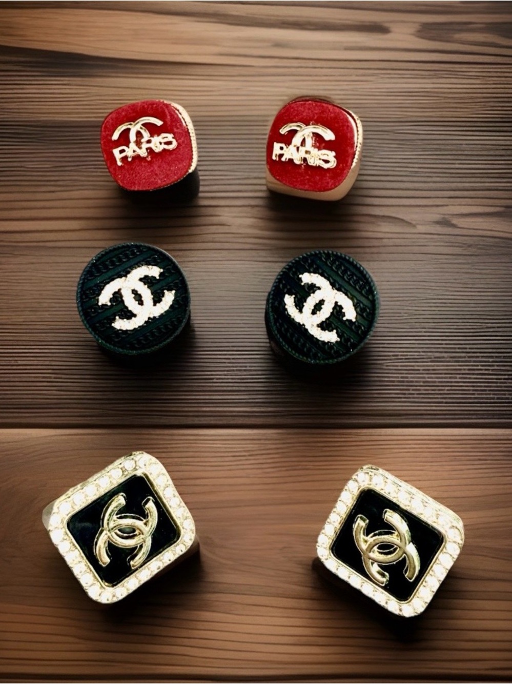 Luxury logo three sets of earrings